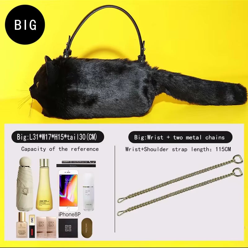 Chic and Adorable Luxury Women's Cat Tote Bag: The Perfect Shopper and Crossbody Clutch for Every Occasion