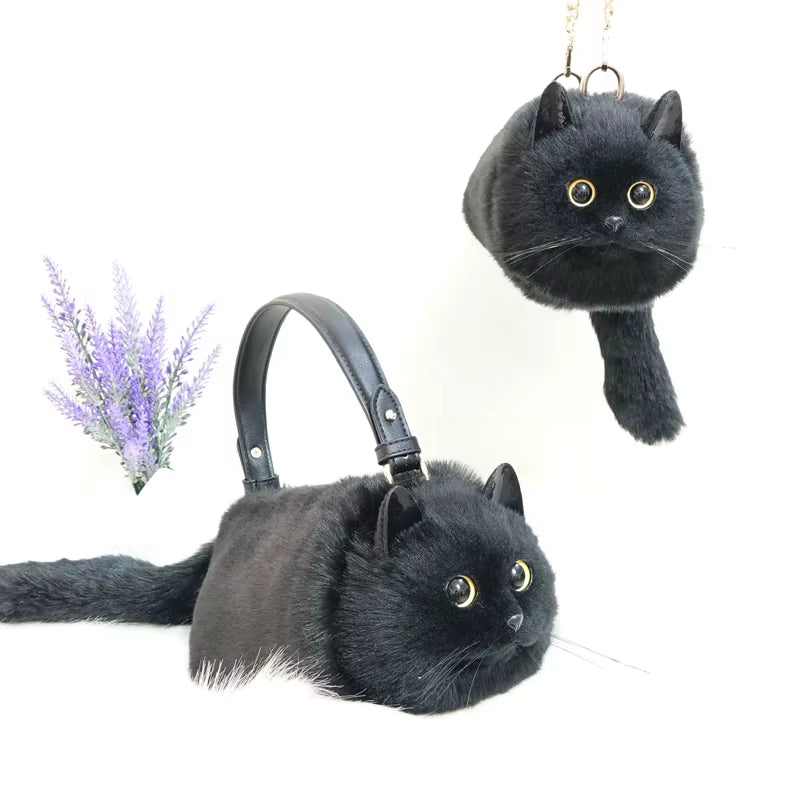 Chic and Adorable Luxury Women's Cat Tote Bag: The Perfect Shopper and Crossbody Clutch for Every Occasion